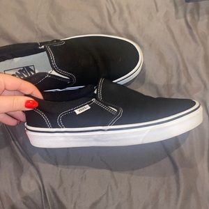 Black slip-on vans